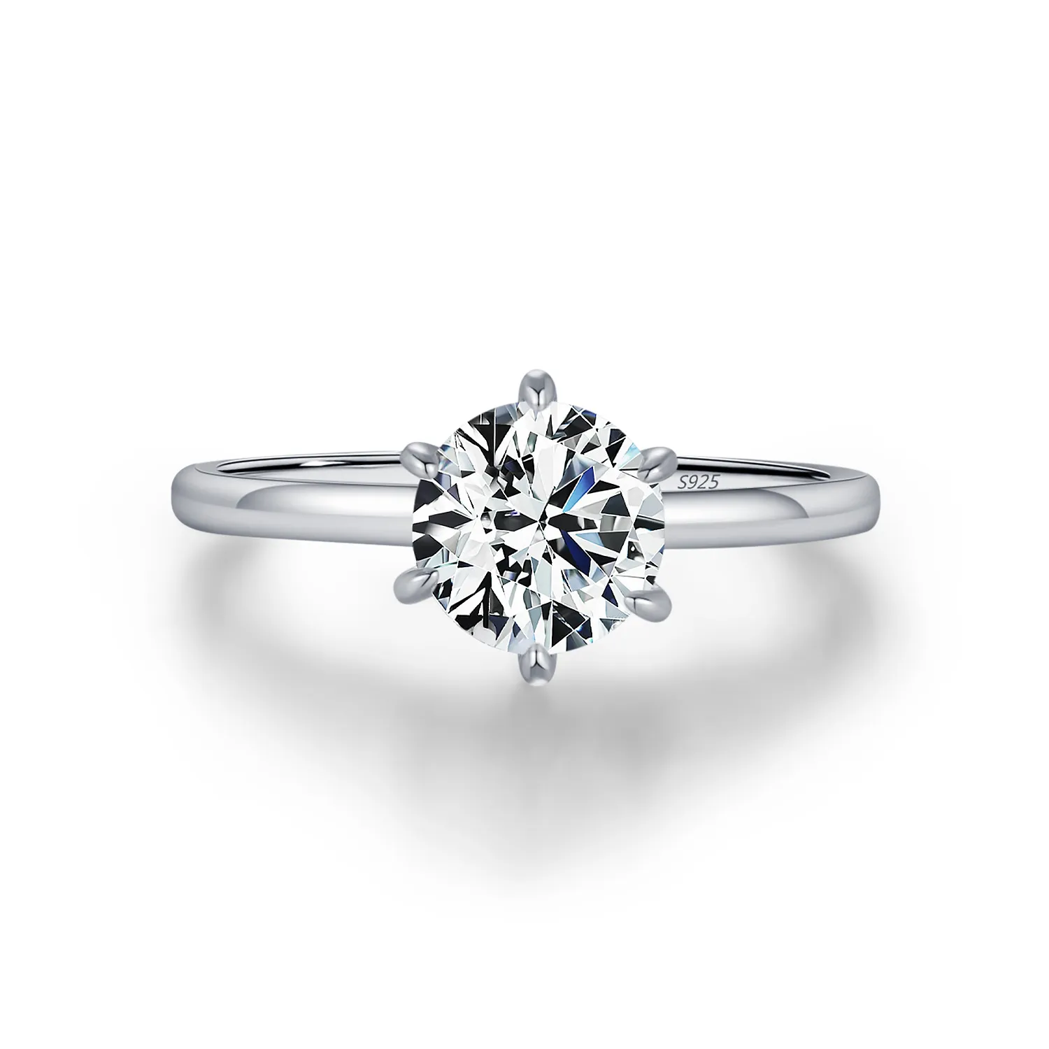 S925 Moissanite Halo Solitaire Wedding 110200013