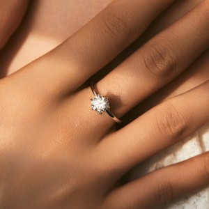 S925 Moissanite Halo Solitaire Wedding 110200013