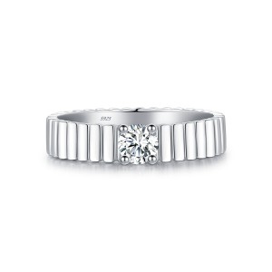 925 Sterling Silver Vintage Moissanite Ring 110200015