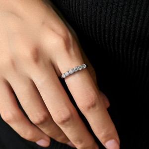 S925 Sparkle Moissanite Band Ring 110200017