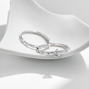 S925 Minimalist Moissanite Band Ring 110200025