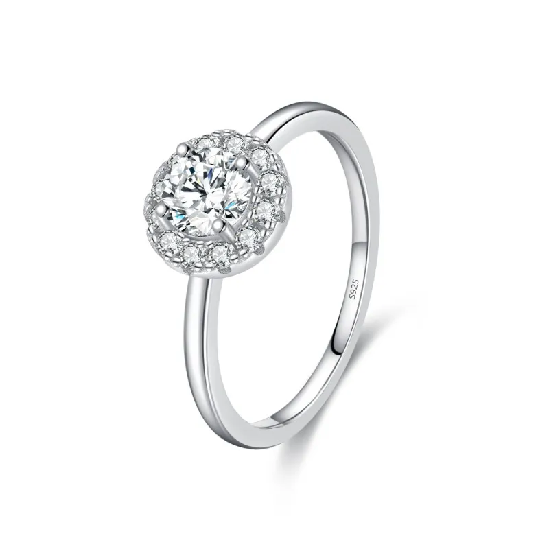 925 Sterling Silver Moissanite Solitaire Ring 110200031