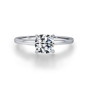 S925 Round Moissanite Engagement Ring 110200039