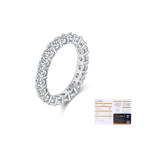 925 Sterling Silver Full Eternity Moissanite Band Ring 110200047 925 Sterling Silver Full Eternity Moissanite Band Ring 110200047
