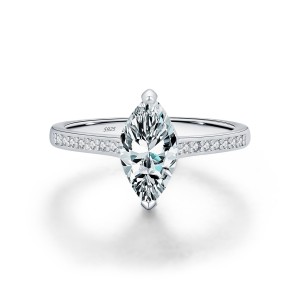 925 Sterling Silver 1Ct Marquise Moissanite Bridal Ring 110200049 925 Sterling Silver 1Ct Marquise Moissanite Bridal Ring 110200049