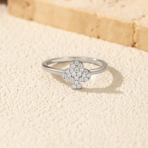 925 Sterling Silver Moissanite Poker Club Ring 110200059