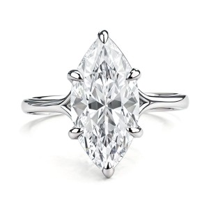 925 Sterling Silver 3Ct Marquise Moissanite Engagement Rings 110200062