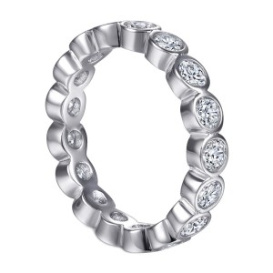 925 Sterling Silver 0.1Ct/3mm Round Moissanite Bubble Eternity Band 110200063 925 Sterling Silver 0.1Ct/3mm Round Moissanite Bubble Eternity Band 110200063
