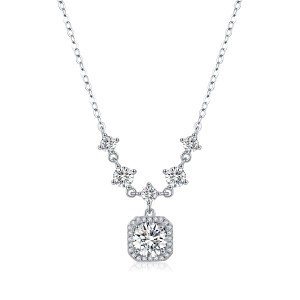 S925 Wedding Party Moissanite Necklace 110300002