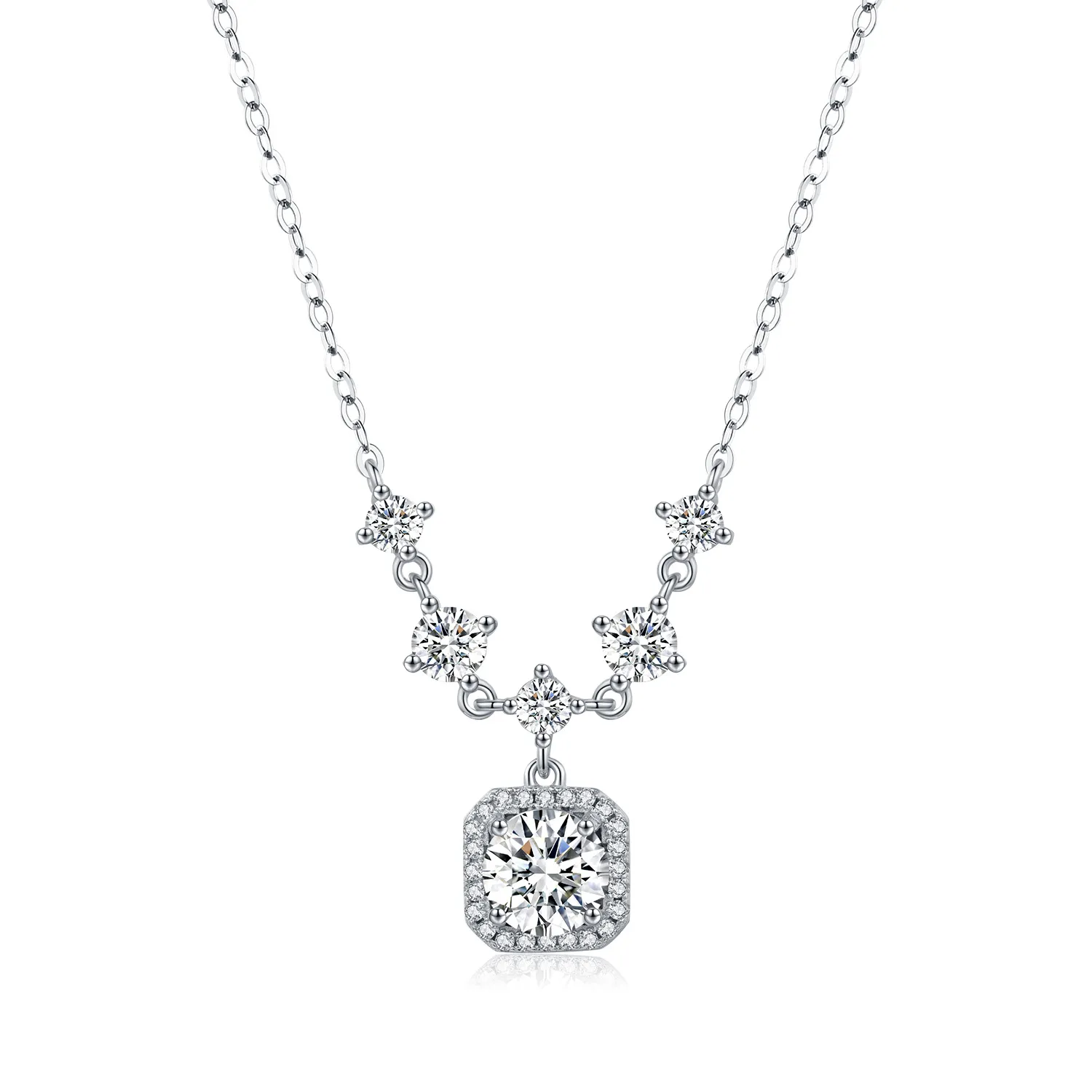 S925 Wedding Party Moissanite Necklace 110300002