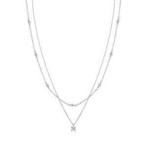 S925 D-Color Moissanite Double-layer Necklace 110300005