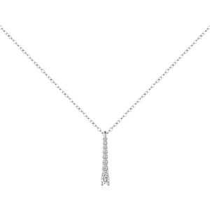 S925 Moissanite Y-Shaped Tassel Pendant Necklace 110300011