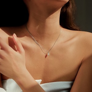 925 Sterling Silver 0.5ct Marquise Solitaire Pendant Necklace 110300017 925 Sterling Silver 0.5ct Marquise Solitaire Pendant Necklace 110300017