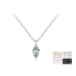 925 Sterling Silver 0.5ct Marquise Solitaire Pendant Necklace 110300017 925 Sterling Silver 0.5ct Marquise Solitaire Pendant Necklace 110300017