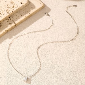 925 Sterling Silver Emerald Cut Moissanite Pendant Necklace 110300018 925 Sterling Silver Emerald Cut Moissanite Pendant Necklace 110300018