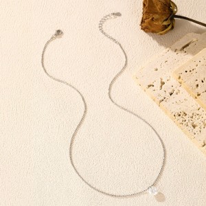 925 Sterling Silver 2Ct Round Solitaire Ball Chain Necklace 110300020 925 Sterling Silver 2Ct Round Solitaire Ball Chain Necklace 110300020