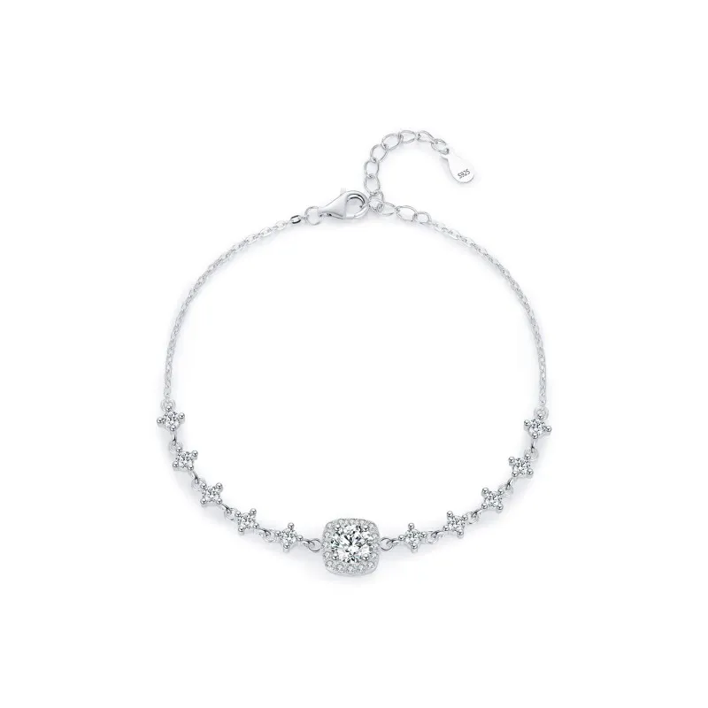 S925 Sparkle Moissanite Wedding Chain Bracelet 110400001