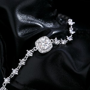 S925 Sparkle Moissanite Wedding Chain Bracelet 110400001