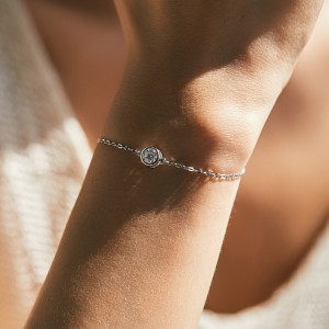 S925 Classic Minimalist Moissanite Bracelet 110400003
