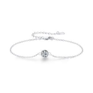 S925 Classic Minimalist Moissanite Bracelet 110400003