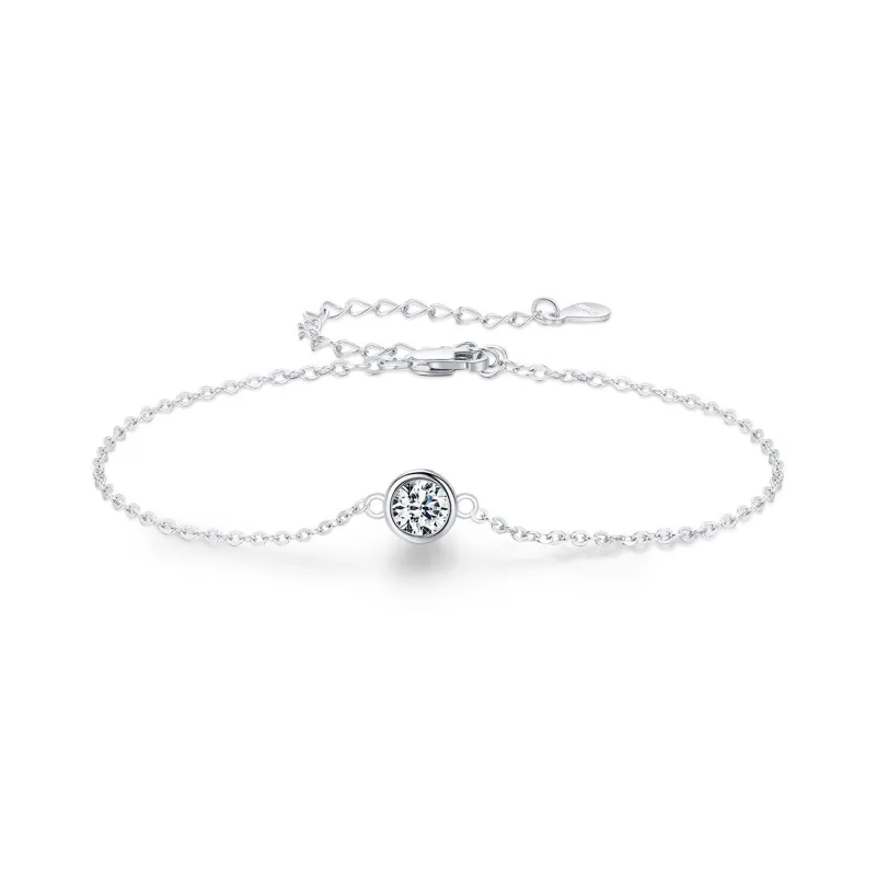 S925 Classic Minimalist Moissanite Bracelet 110400003