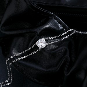 925 Sterling Silver 1Ct Moissanite Layered Bracelet 110400007