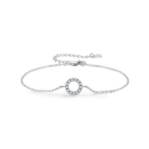 S925 Circle Moissanite Geometric Bracelet 110400009
