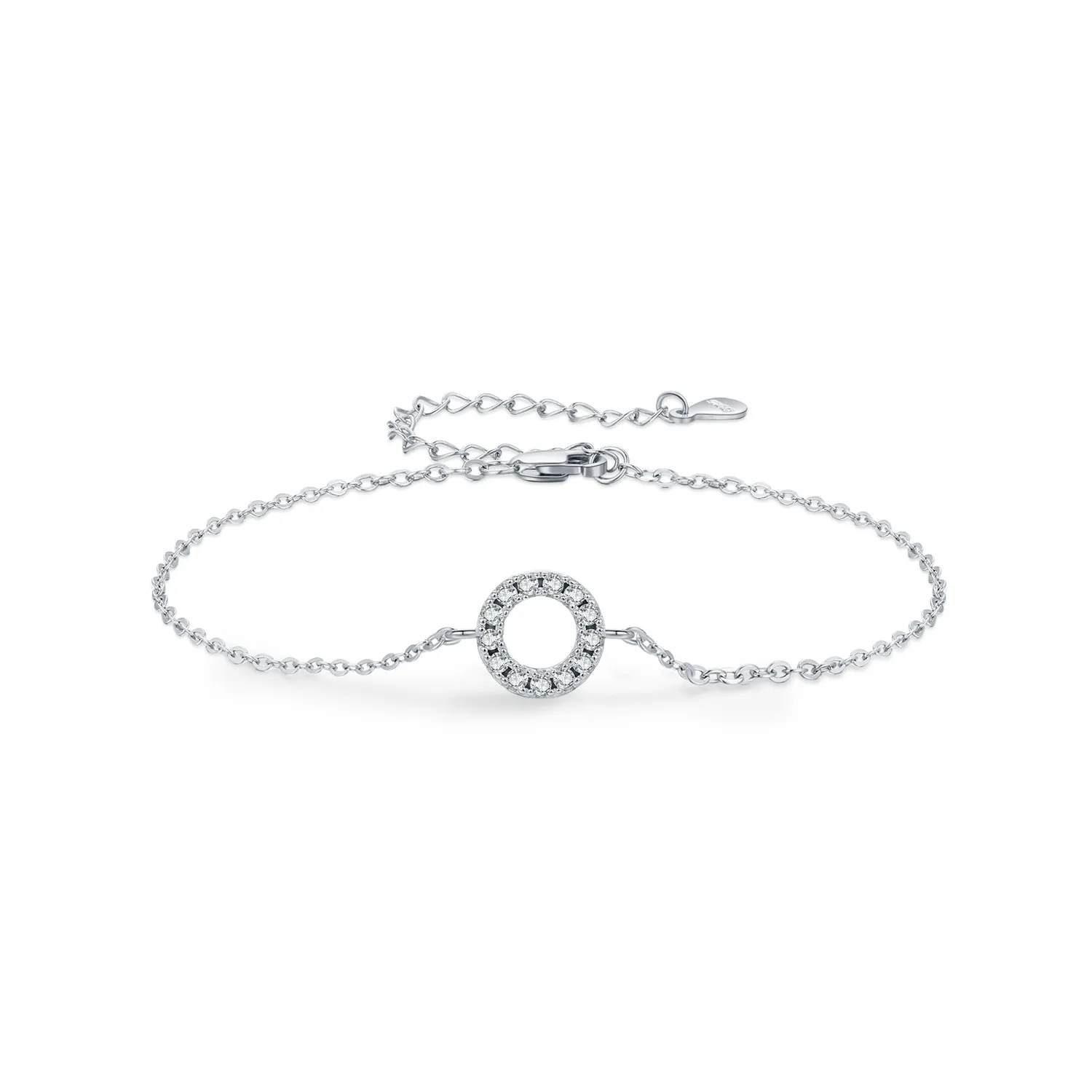S925 Circle Moissanite Geometric Bracelet 110400009