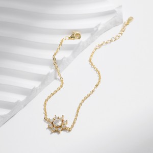 925 Sterling Silver Moissanite Snowflake Bracelet 110400010