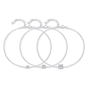 925 Sterling Silver Moissanite Stone Bracelet 110400014 925 Sterling Silver Moissanite Stone Bracelet 110400014