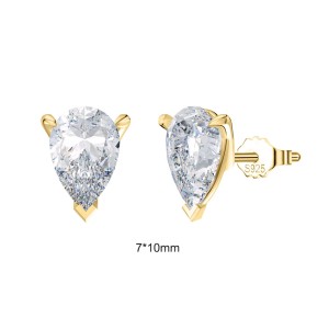 925 Sterling Silver Teardrop Moissanite Jewelry Set 110600001 925 Sterling Silver Teardrop Moissanite Jewelry Set 110600001