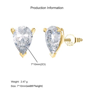 925 Sterling Silver Teardrop Moissanite Jewelry Set 110600001 925 Sterling Silver Teardrop Moissanite Jewelry Set 110600001