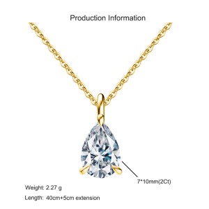 925 Sterling Silver Teardrop Moissanite Jewelry Set 110600001 925 Sterling Silver Teardrop Moissanite Jewelry Set 110600001
