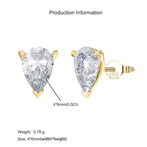 925 Sterling Silver Teardrop Moissanite Jewelry Set 110600001 925 Sterling Silver Teardrop Moissanite Jewelry Set 110600001