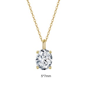 925 Sterling Silver Oval Moissanite Jewelry Set 110600002