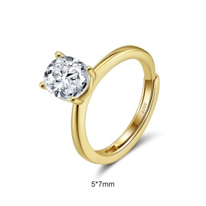 925 Sterling Silver Oval Moissanite Jewelry Set 110600002