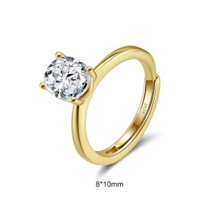 925 Sterling Silver Oval Moissanite Jewelry Set 110600002