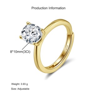 925 Sterling Silver Oval Moissanite Jewelry Set 110600002