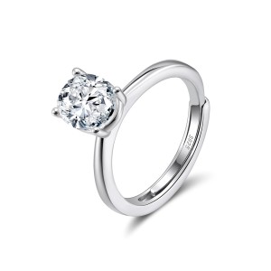 925 Sterling Silver Oval Moissanite Jewelry Set 110600002