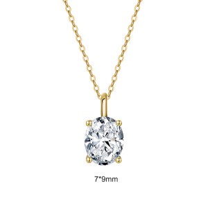 925 Sterling Silver Oval Moissanite Jewelry Set 110600002