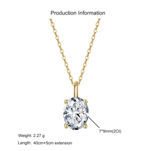 925 Sterling Silver Oval Moissanite Jewelry Set 110600002