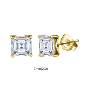 925 Sterling Silver Asscher-Cut Moissanite Jewelry Set 110600005 925 Sterling Silver Asscher-Cut Moissanite Jewelry Set 110600005