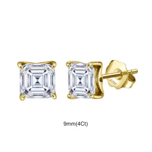 925 Sterling Silver Asscher-Cut Moissanite Jewelry Set 110600005 925 Sterling Silver Asscher-Cut Moissanite Jewelry Set 110600005