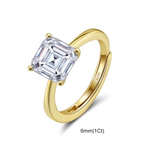 925 Sterling Silver Asscher-Cut Moissanite Jewelry Set 110600005 925 Sterling Silver Asscher-Cut Moissanite Jewelry Set 110600005