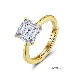 925 Sterling Silver Asscher-Cut Moissanite Jewelry Set 110600005 925 Sterling Silver Asscher-Cut Moissanite Jewelry Set 110600005