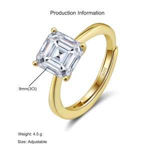 925 Sterling Silver Asscher-Cut Moissanite Jewelry Set 110600005 925 Sterling Silver Asscher-Cut Moissanite Jewelry Set 110600005