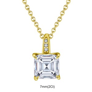 925 Sterling Silver Asscher-Cut Moissanite Jewelry Set 110600005 925 Sterling Silver Asscher-Cut Moissanite Jewelry Set 110600005