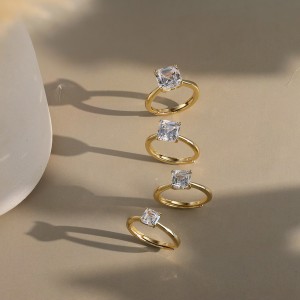 925 Sterling Silver Asscher-Cut Moissanite Jewelry Set 110600005 925 Sterling Silver Asscher-Cut Moissanite Jewelry Set 110600005