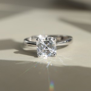 925 Sterling Silver Asscher-Cut Moissanite Jewelry Set 110600005 925 Sterling Silver Asscher-Cut Moissanite Jewelry Set 110600005