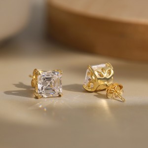 925 Sterling Silver Asscher-Cut Moissanite Jewelry Set 110600005 925 Sterling Silver Asscher-Cut Moissanite Jewelry Set 110600005